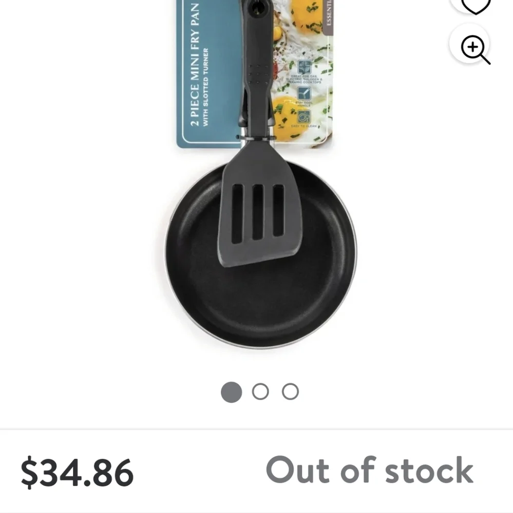 Brooklyn Steel Co. Mini Round Fry Pan & Spatula 2-Pc. Set BNWT RED 1 LEFT!